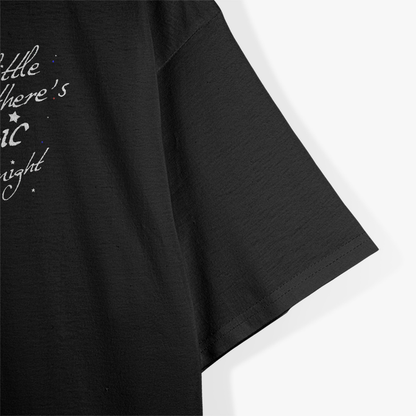 Magic in the Night Mystical Fantasy White Text T-Shirt