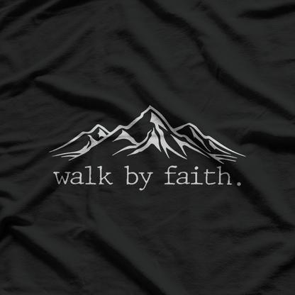 Walk by Faith – Christian Religious Inspirational Bible Verse T-Shirt