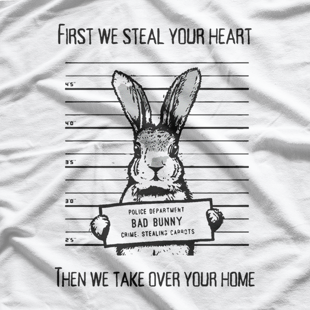 Bunny Mugshot: Steal Your Heart T-Shirt