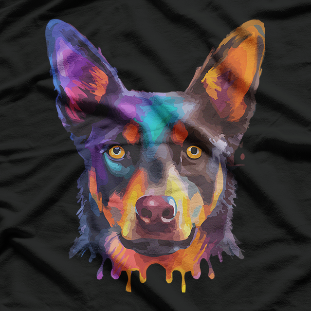 Aussie Kelpie Art – Watercolor Dog Lovers T-Shirt
