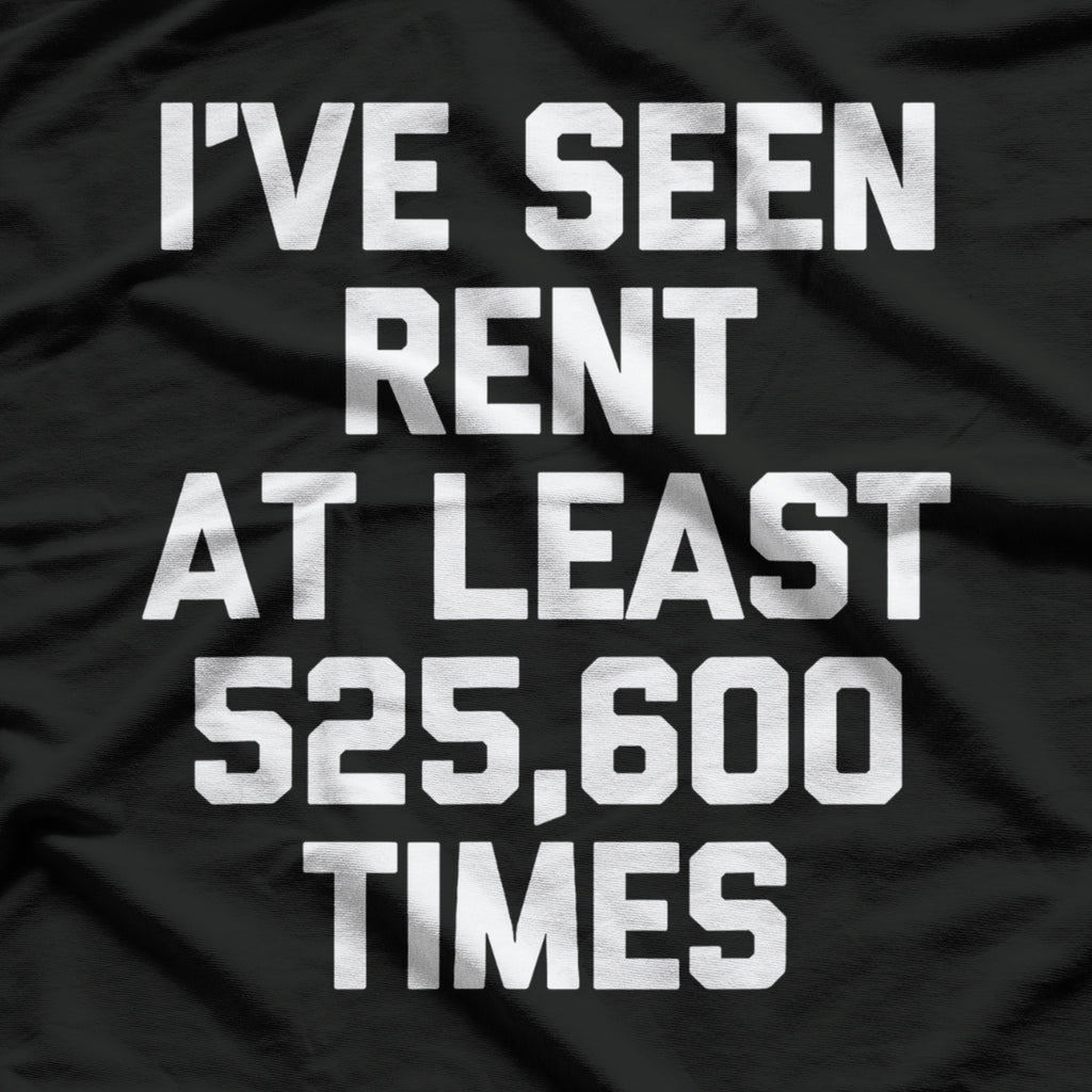 I've Seen Rent At Least 525,600 Times Funny Musical Theatre T-Shirt