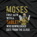 Funny Jewish Passover Moses Tablet Data Cloud Computing T-Shirt