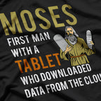 Funny Jewish Passover Moses Tablet Data Cloud Computing T-Shirt