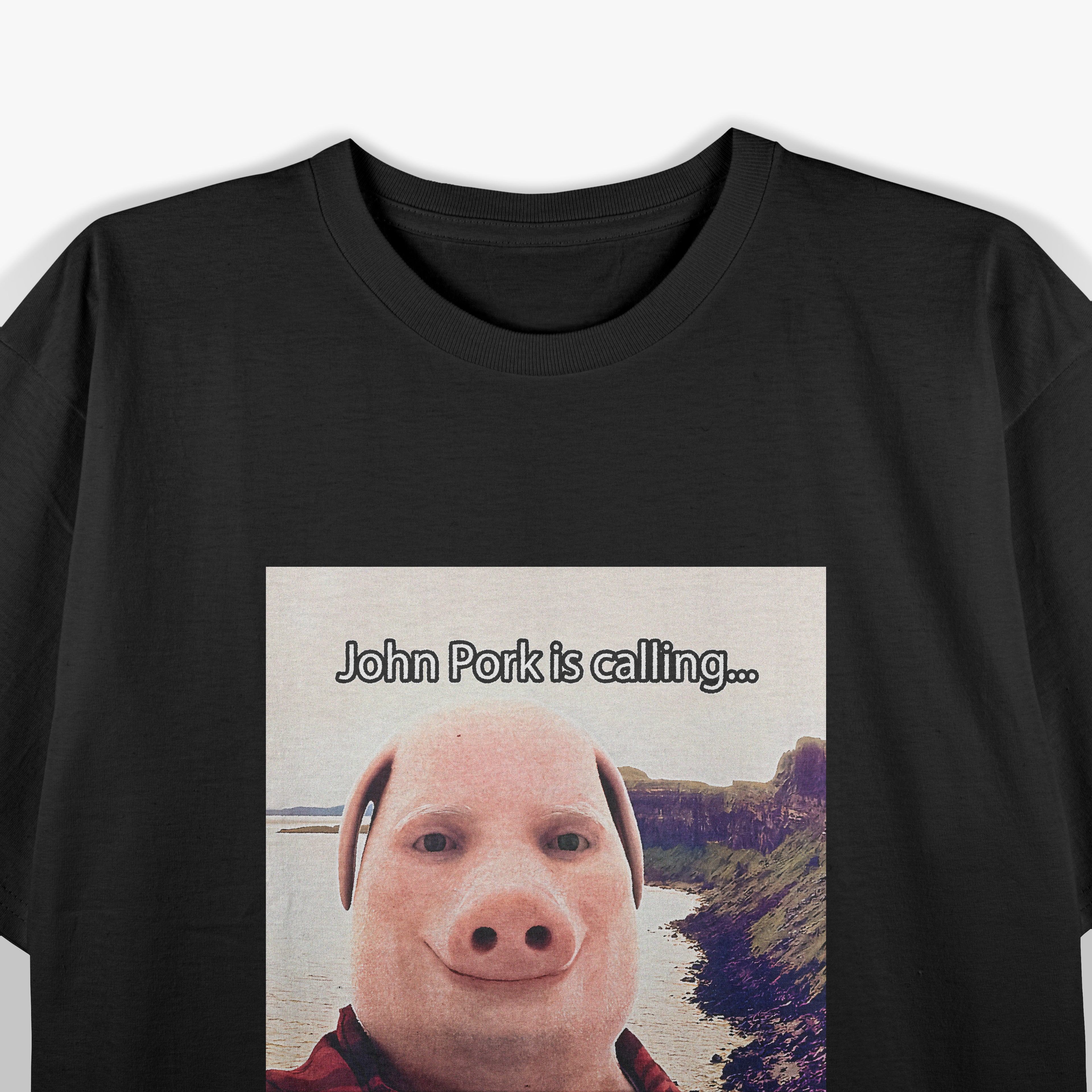 John Pork Is Calling Funny Answer Call Phone T-Shirt