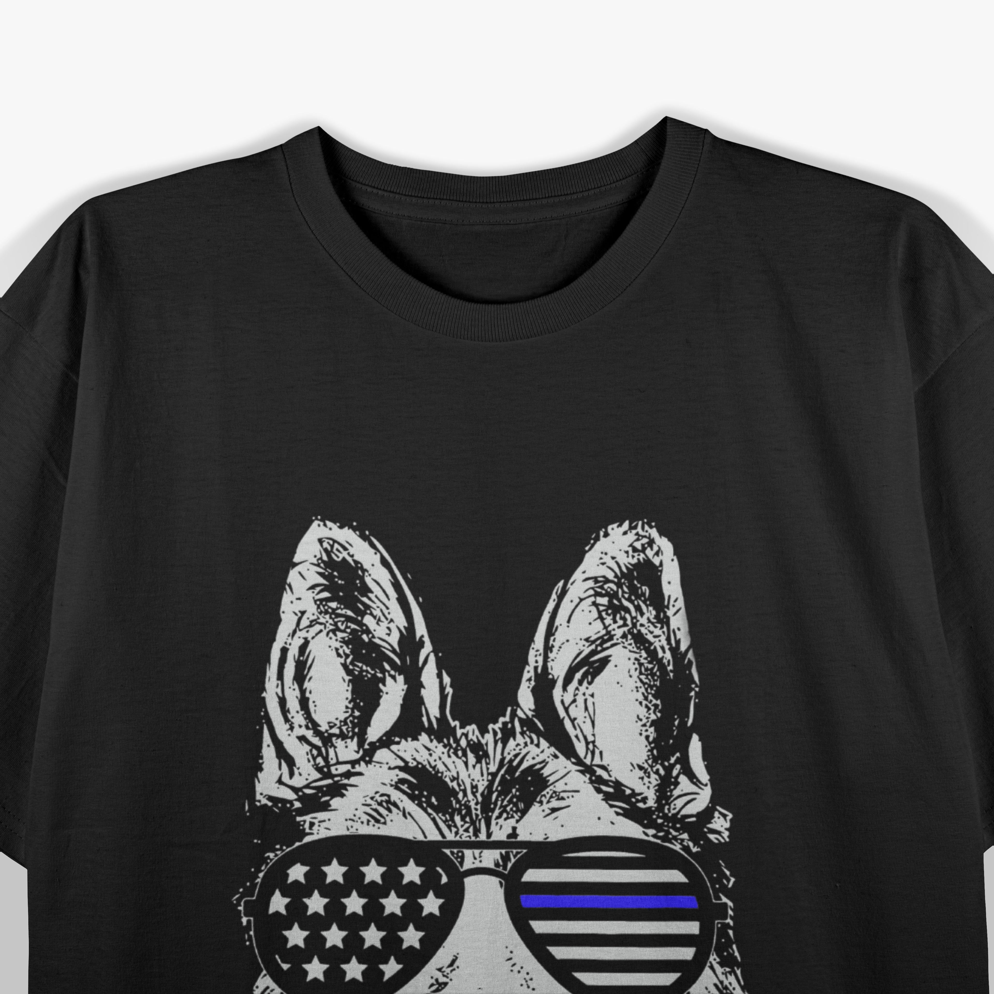 K9 Thin Blue Line Flag German Shepherd Police Dog T-Shirt