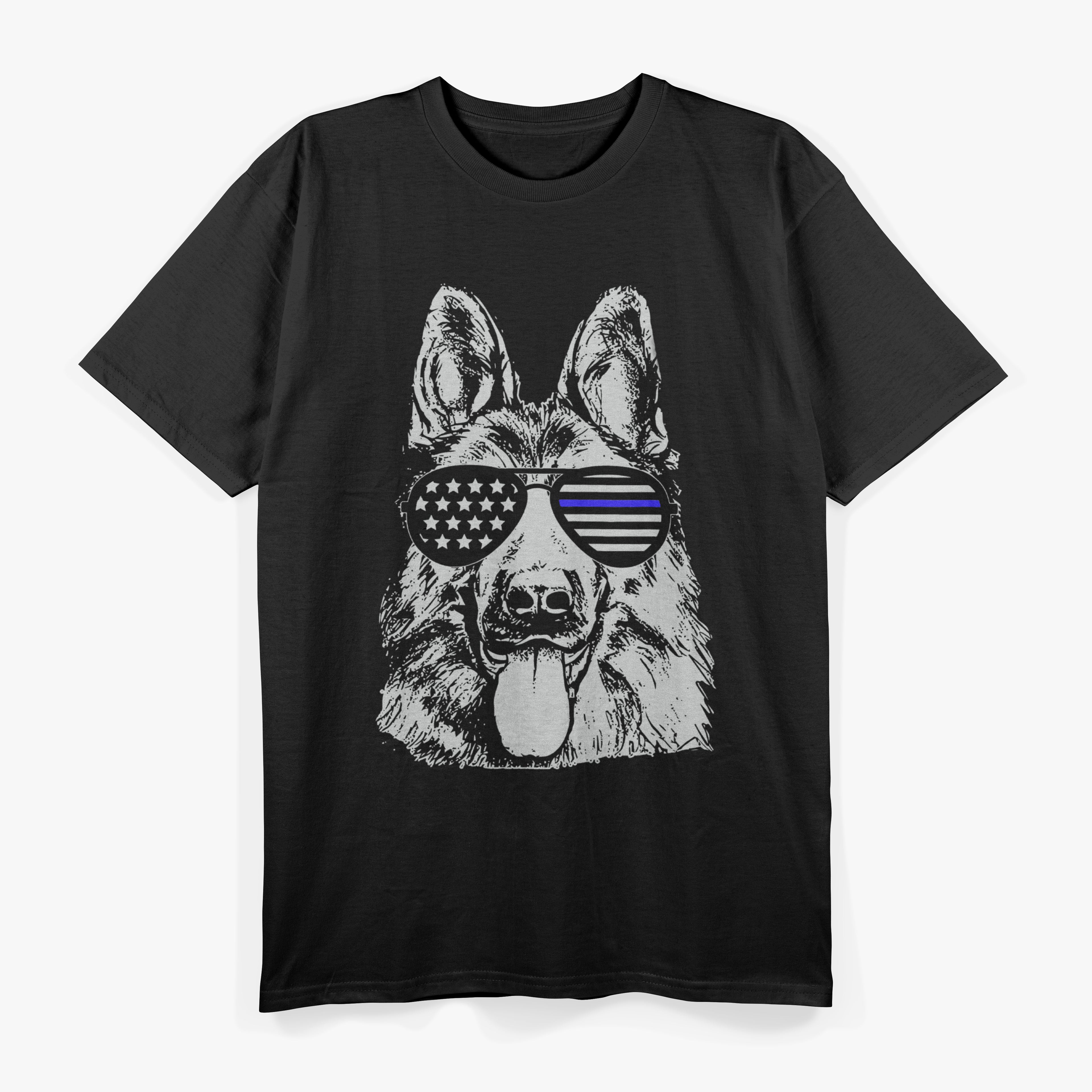 K9 Thin Blue Line Flag German Shepherd Police Dog T-Shirt