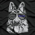 K9 Thin Blue Line Flag German Shepherd Police Dog T-Shirt