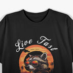 Live Fast Eat Trash Funny Raccoon Vintage T-Shirt