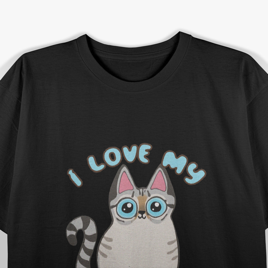 I Love My Lynx Point Siamese Cat Cute Kawaii Chibi Kitty T-Shirt