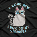 I Love My Lynx Point Siamese Cat Cute Kawaii Chibi Kitty T-Shirt