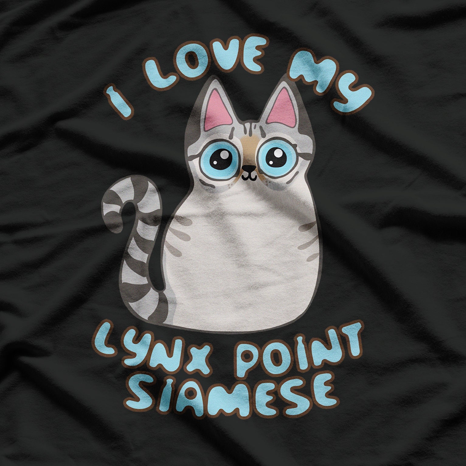 I Love My Lynx Point Siamese Cat Cute Kawaii Chibi Kitty T-Shirt