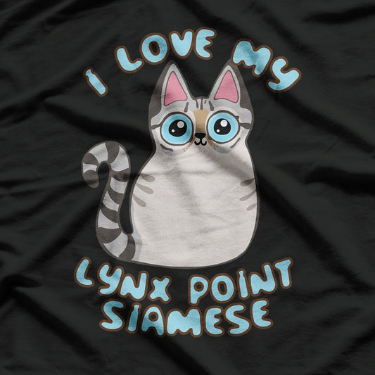 I Love My Lynx Point Siamese Cat Cute Kawaii Chibi Kitty T-Shirt