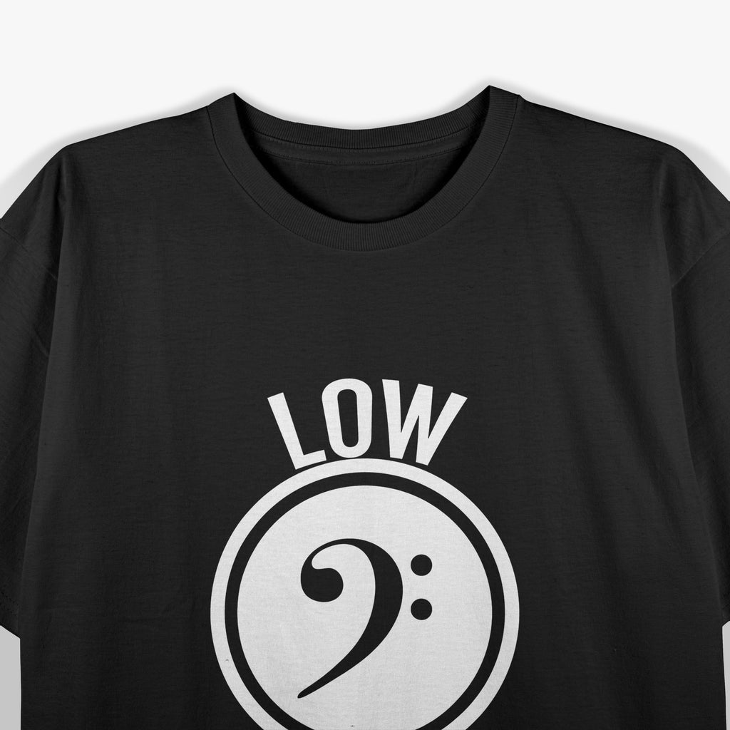 Low Life Bass Clef Guitar Player Music T-Shirt