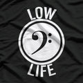 Low Life Bass Clef Guitar Player Music T-Shirt
