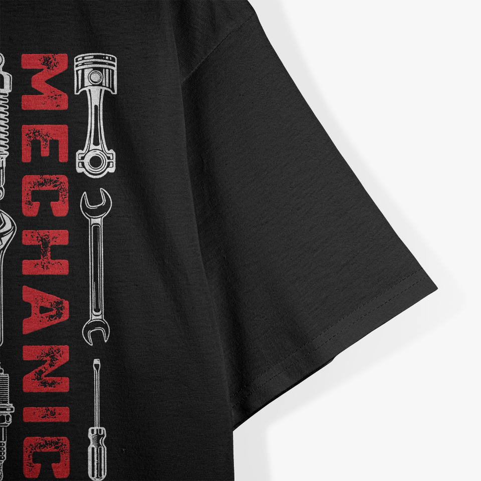 Mechanic USA Flag Garage Tools Bolts American Patriotic T-Shirt