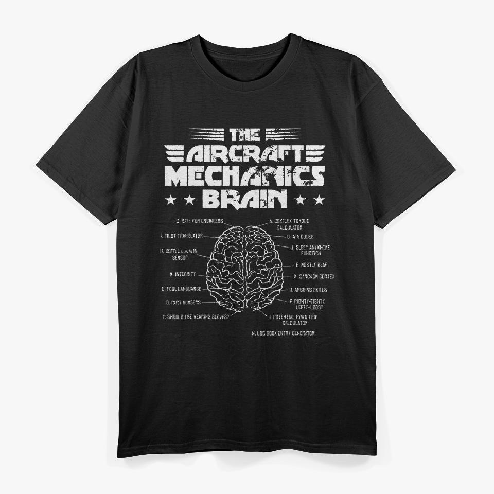 Mechanics Brain Aviation T-Shirt