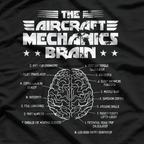 Mechanics Brain Aviation T-Shirt