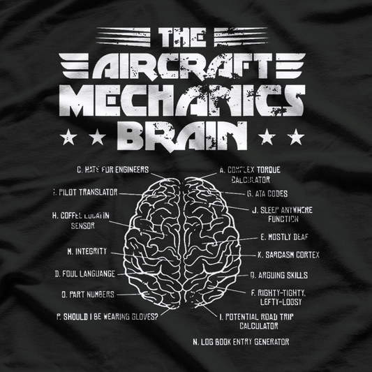 Mechanics Brain Aviation T-Shirt