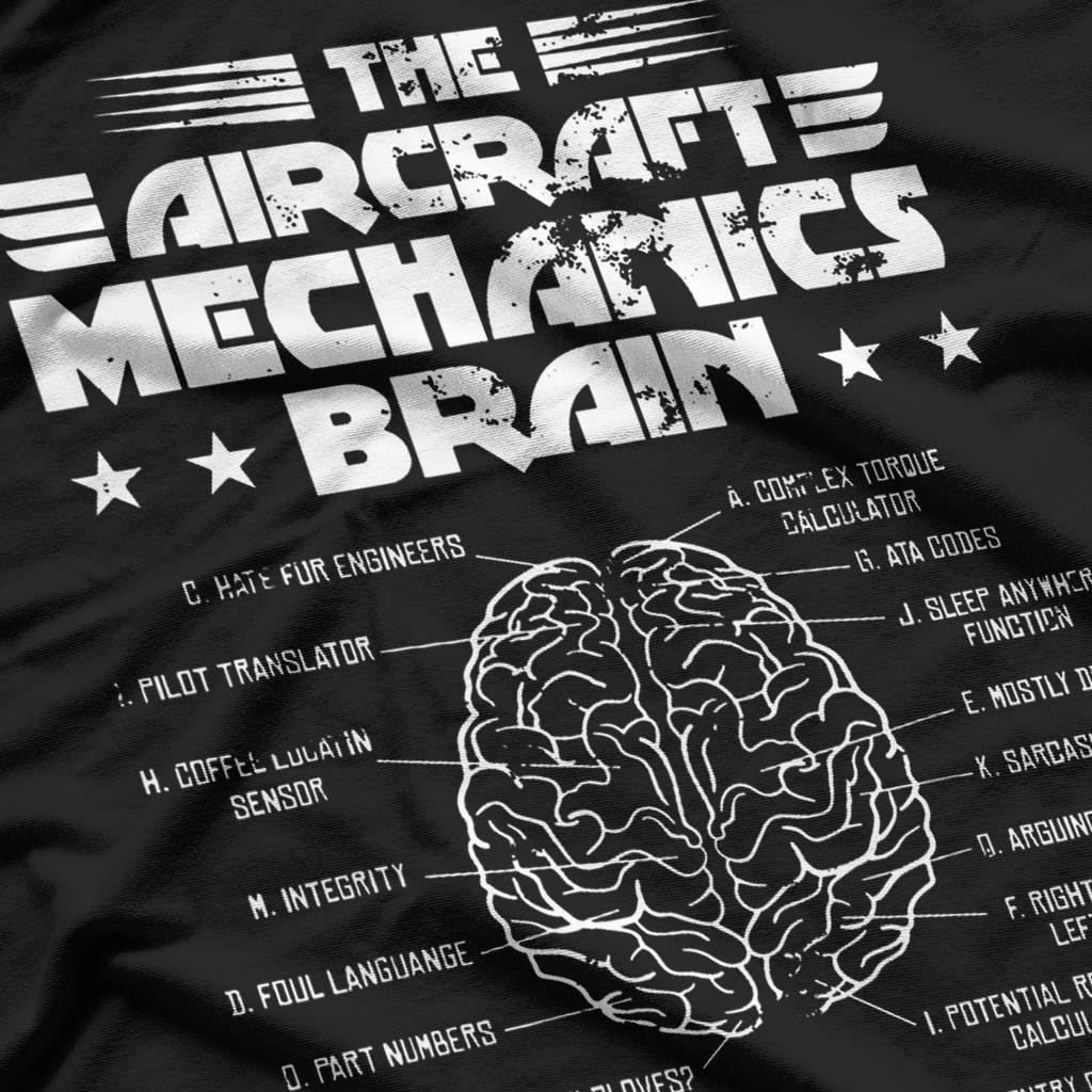 Mechanics Brain Aviation T-Shirt