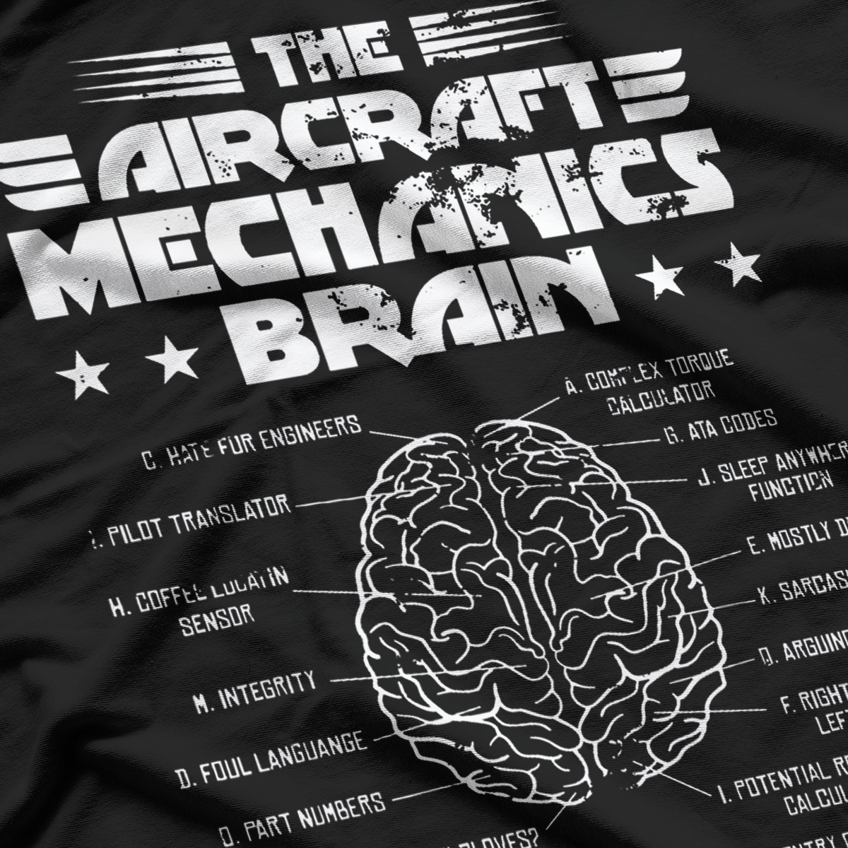 Mechanics Brain Aviation T-Shirt