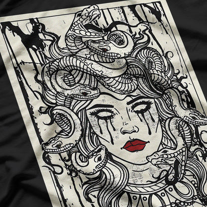 Medusa Tarot Card In Greek Mesmerizing Medusa T-Shirt