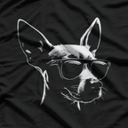 Cool Min Pin Dog With Sunglasses Funny Min Pin Dog Lovers T-Shirt