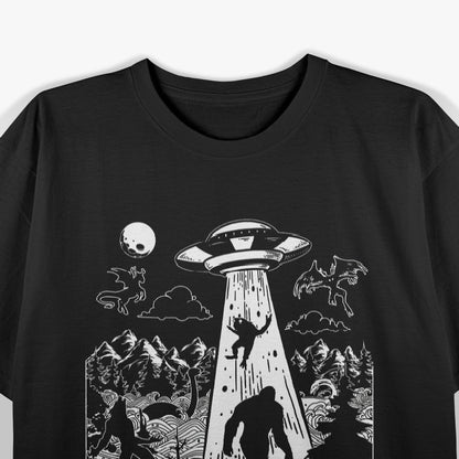 Mothman Bigfoot Dogman Alien Loch Ness All Cryptid Monsters T-Shirt