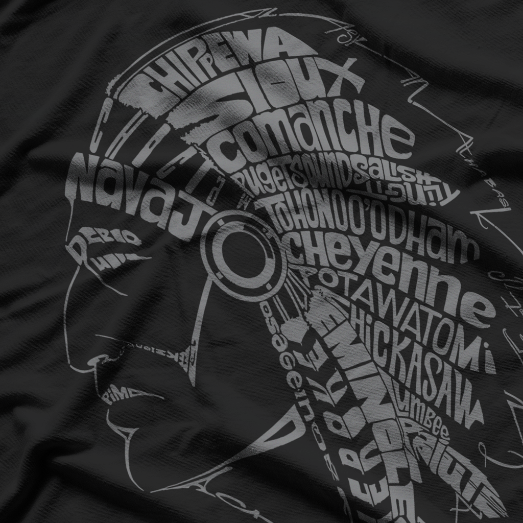 Native American Chief Cherokee Cultural Tribe Detail Texture T-Shirt