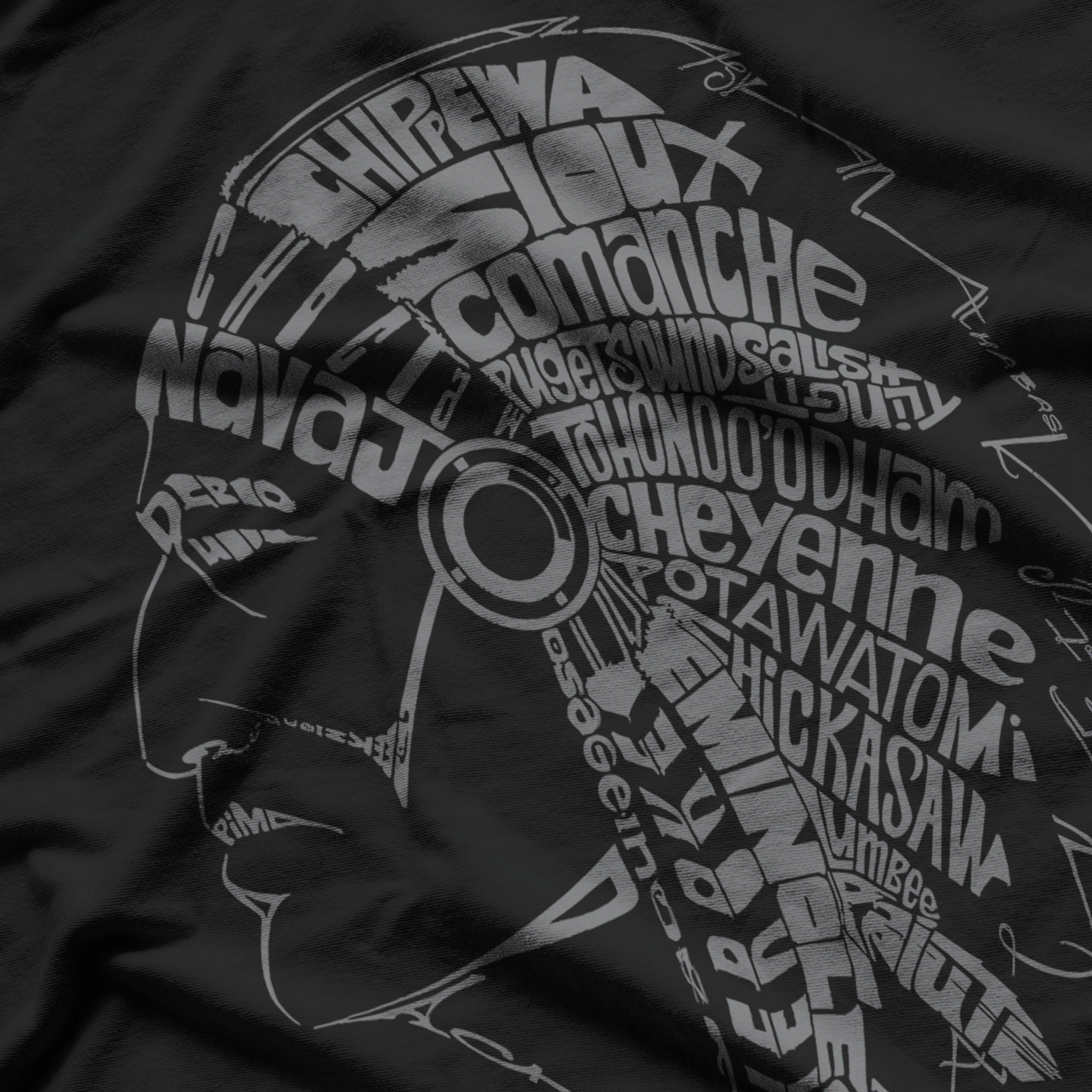 Native American Chief Cherokee Cultural Tribe Detail Texture T-Shirt