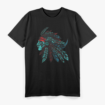 Tribal Spirit: Native American Chief Headdress T-Shirt