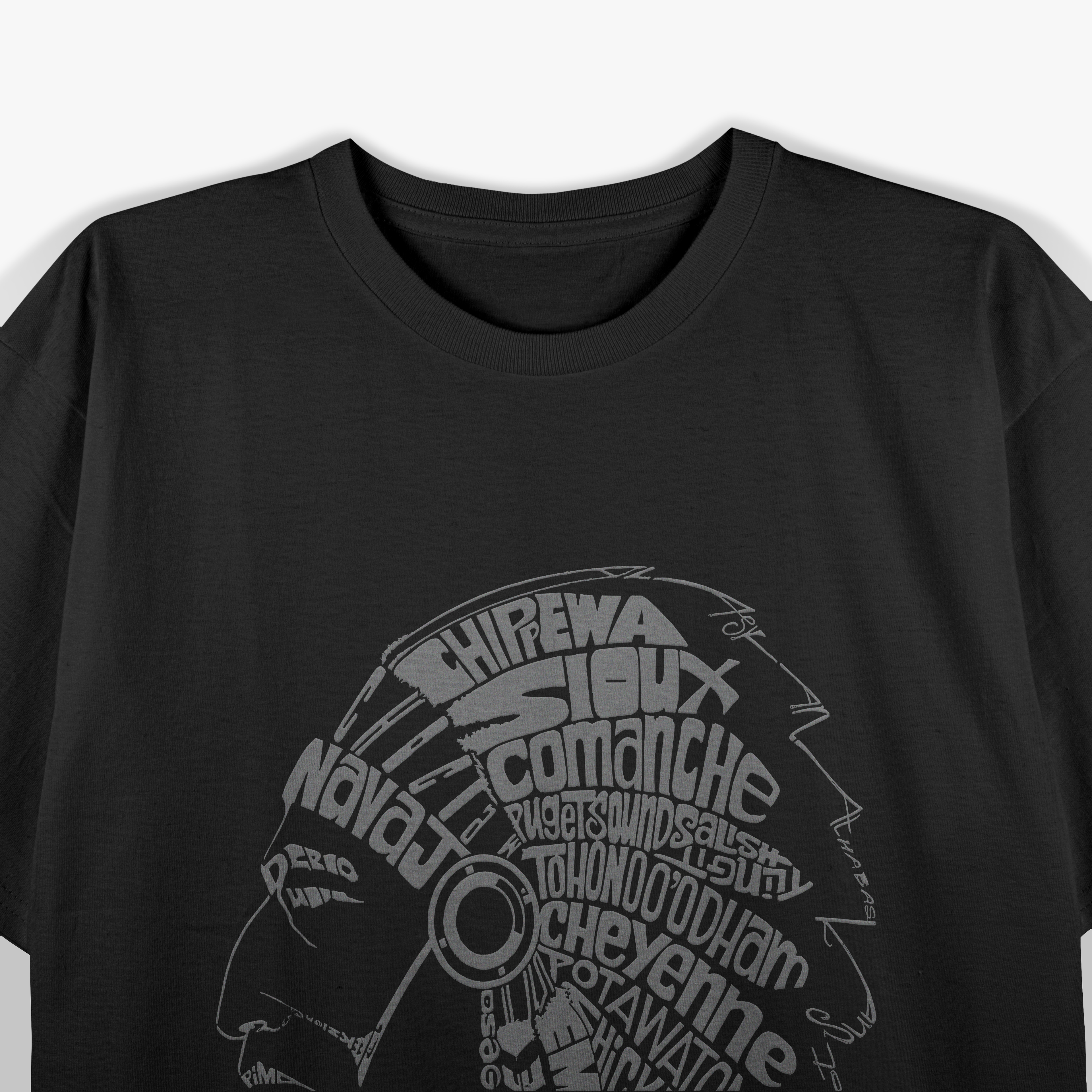 Native American Chief Cherokee Cultural Tribe Detail Texture T-Shirt