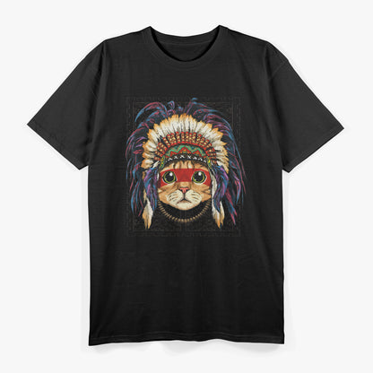 Native American Indian Cat Shirt Indigenous People Cat Lover T-Shirt