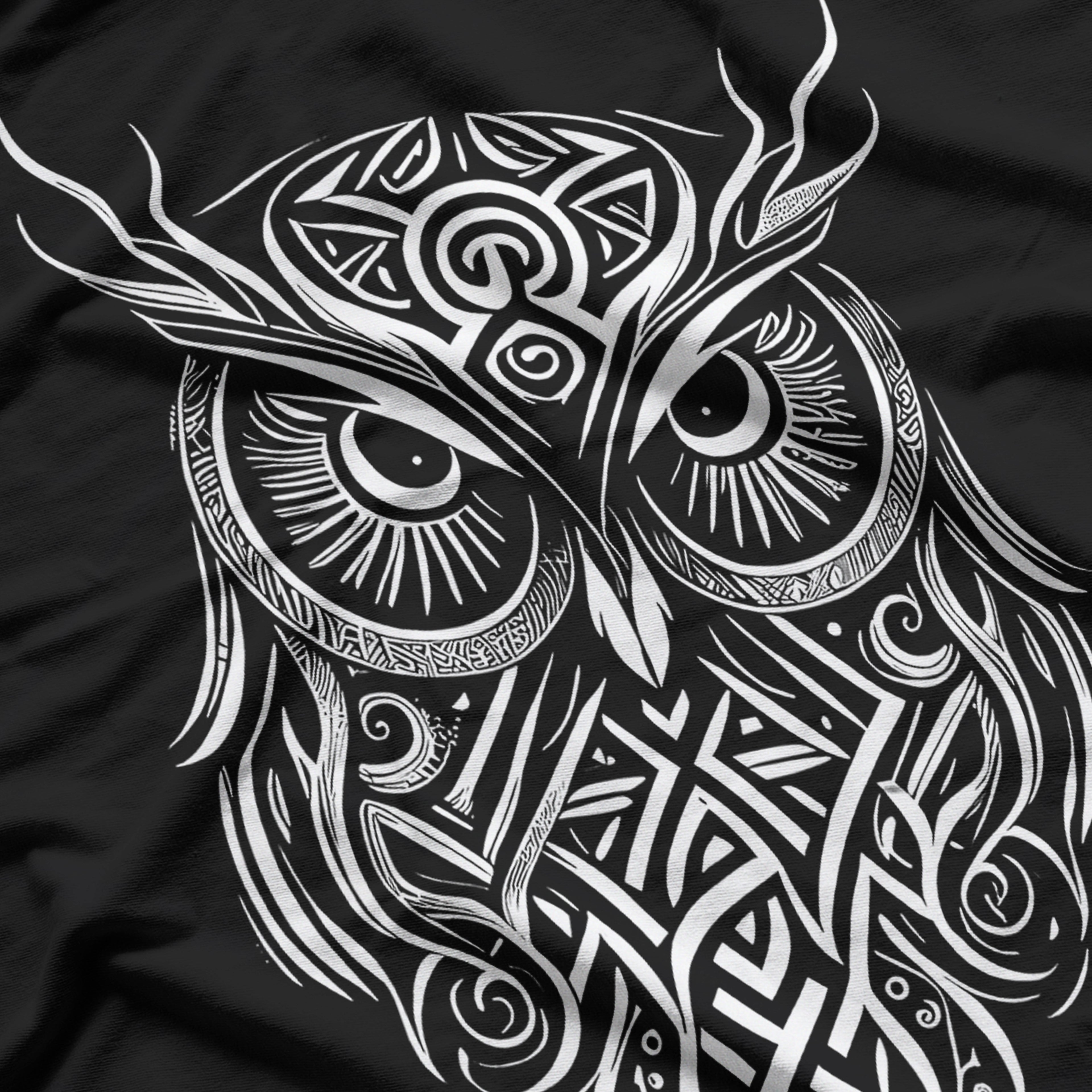 Norse Style Viking Owl Ancient Runes T-Shirt