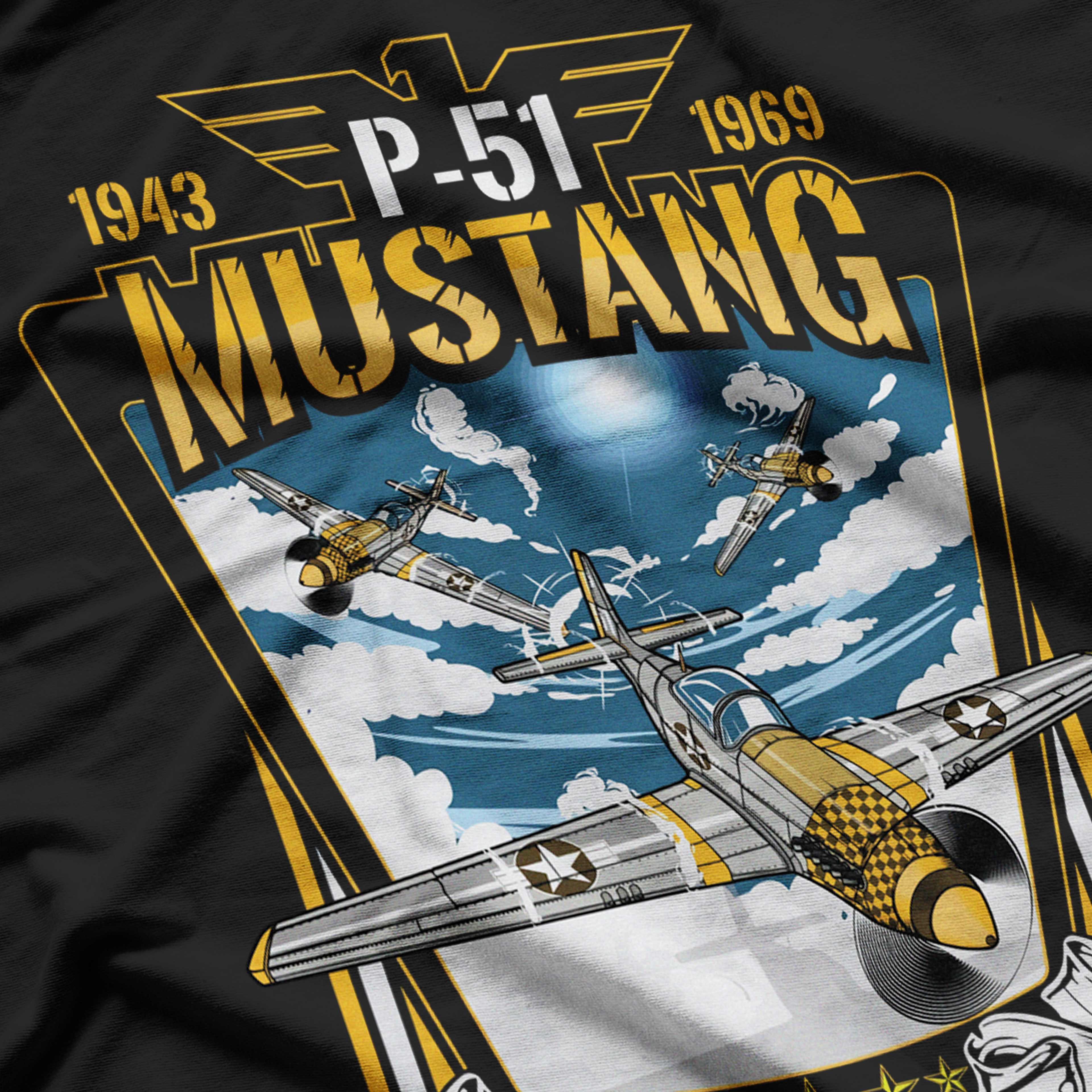 P-51 Mustang Fighter Airplane T-Shirt