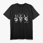 Peace Love Guitar Hippie Hand Sign T-Shirt