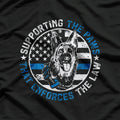 Police Dog Funny Supporting The Paws K9 Police Officer T-Shirt