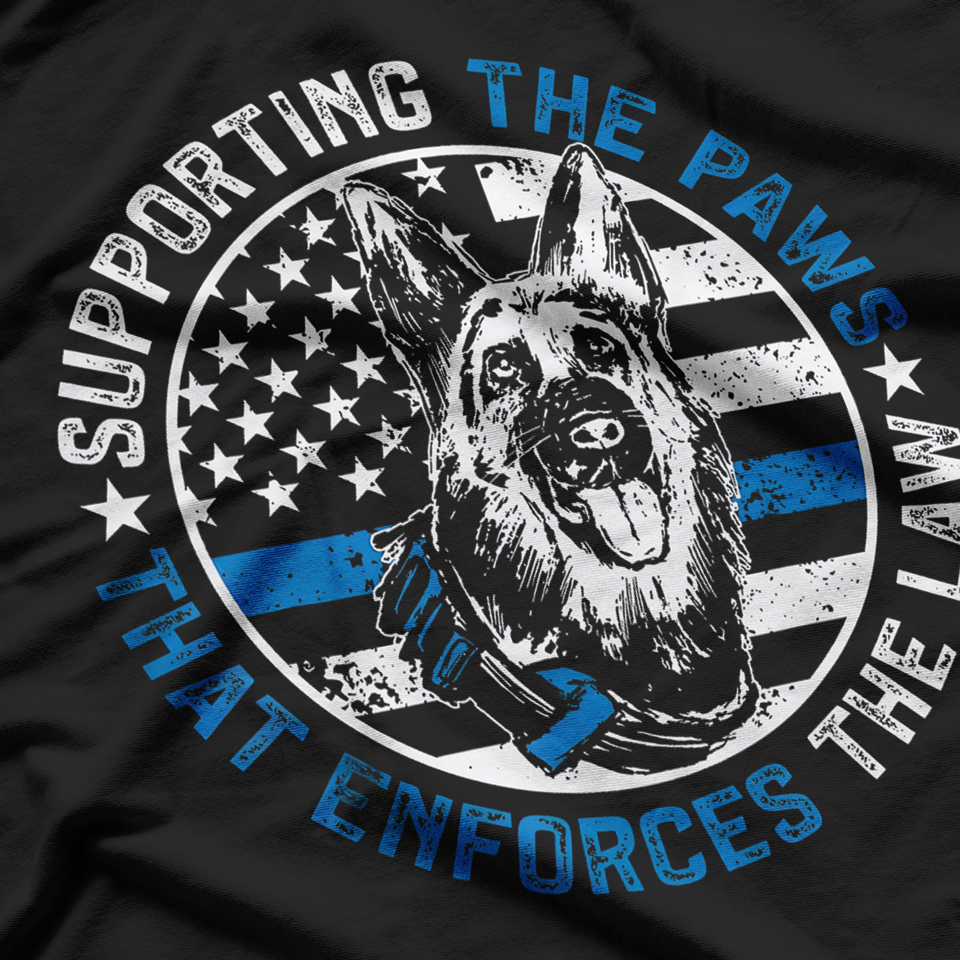 Police Dog Funny Supporting The Paws K9 Police Officer T-Shirt