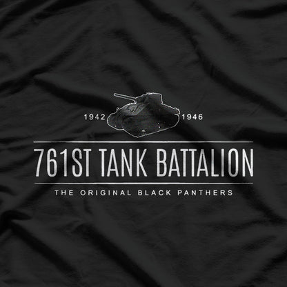 Historic 761st Tank Battalion WWII Retro Army Graphic T-Shirt