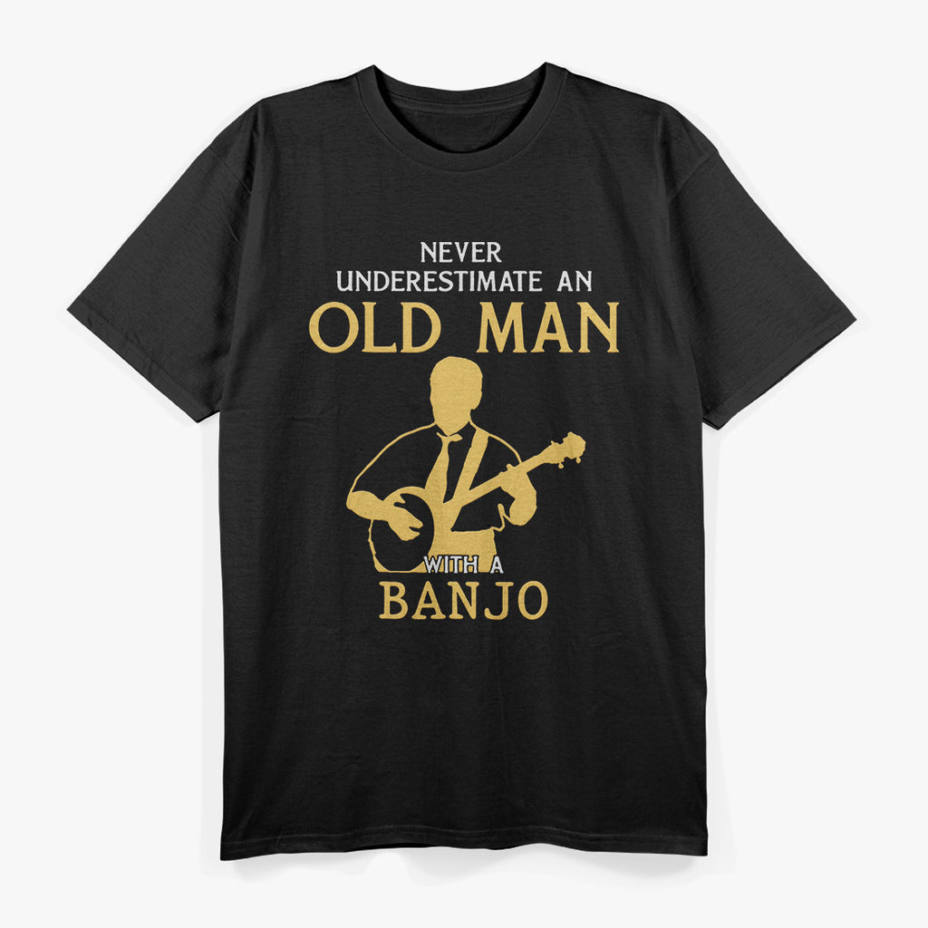 Old Man With a Banjo – Funny Musician Graphic T-Shirt