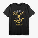 Old Man With a Banjo – Funny Musician Graphic T-Shirt
