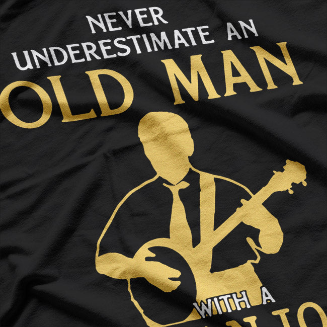 Old Man With a Banjo – Funny Musician Graphic T-Shirt