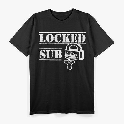 Locked & Obedient – Sub Lifestyle Chastity Lock Symbol T-Shirt