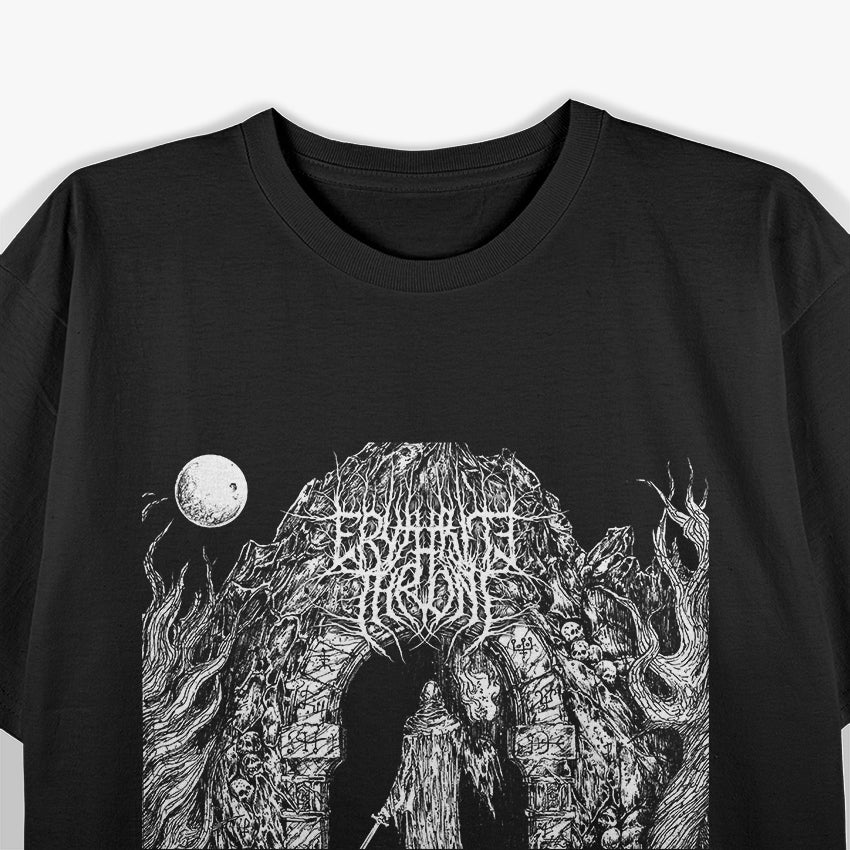 Dark Fantasy Metal Inspired Graphic – Erythrite Throne Art T-Shirt