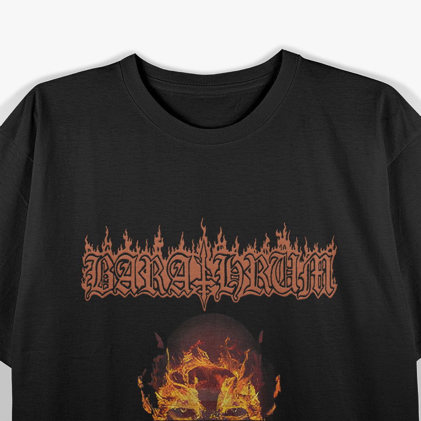 Finnish Black Doom Inspired – Barathrum Infernal Retro Graphic T-Shirt