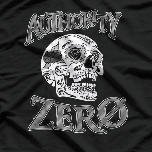 Skull Graphic Music – Authority Zero Inspired Rock Retro Design T-Shirt