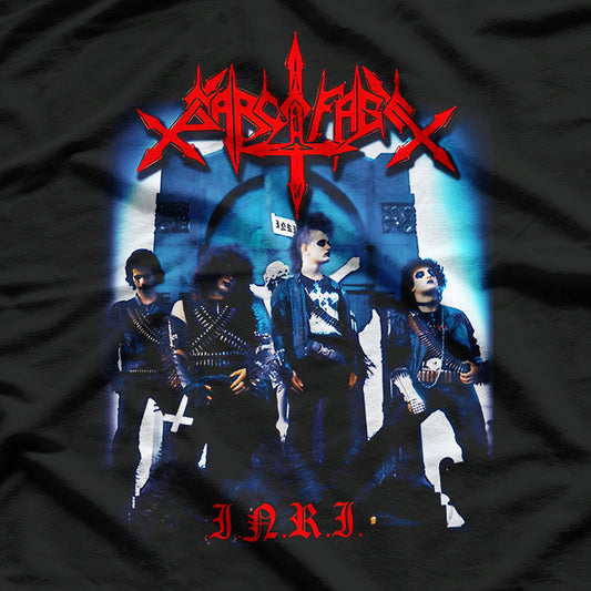 Sarcófago – Classic I.N.R.I. Album Retro Metal Artwork RZ T-Shirt