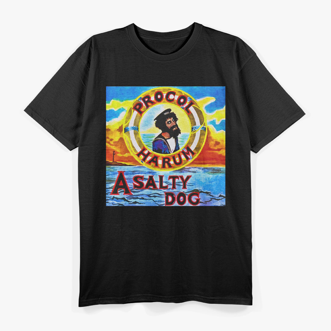 English Prog Rock – Retro Salty Dog Album Artwork RZ T-Shirt