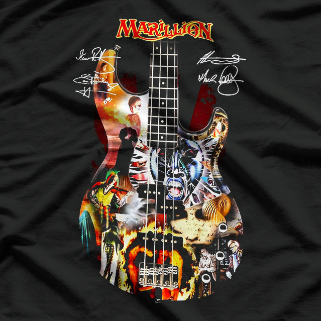 Marillion – English Prog Rock Band Guitar Signature Vintage RZ T-Shirt