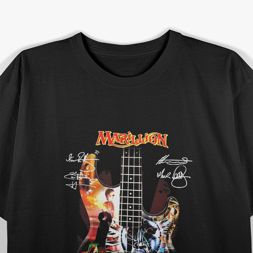 Marillion – English Prog Rock Band Guitar Signature Vintage RZ T-Shirt