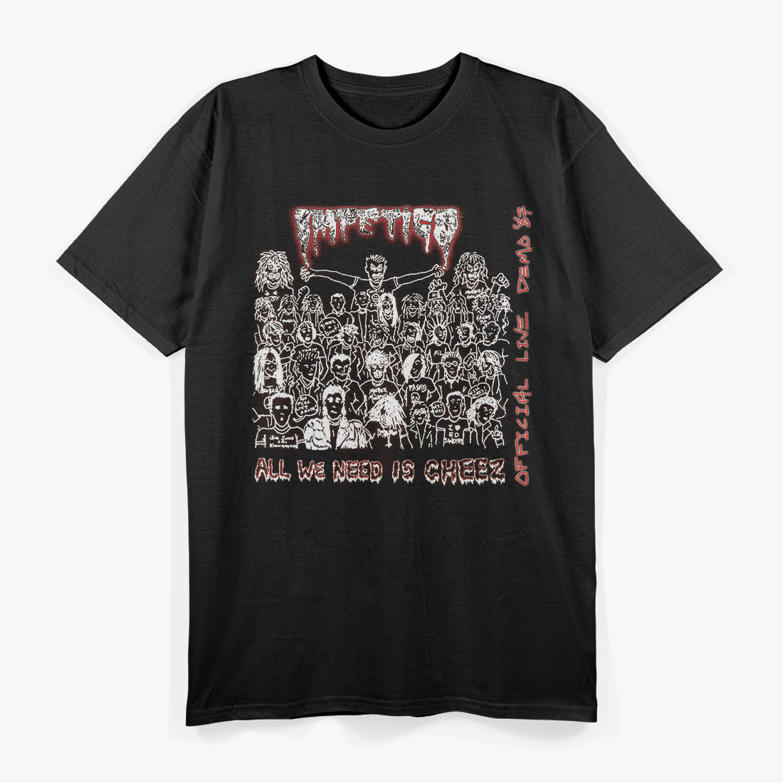 All We Need Is Cheez – Metal Band Vintage Art RZ T-Shirt